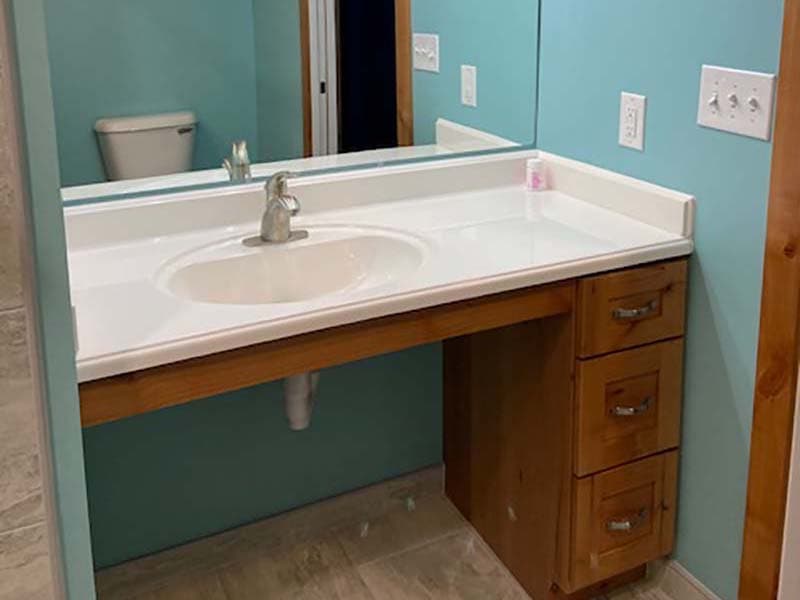 bathroom sink after a remodel by CorHome