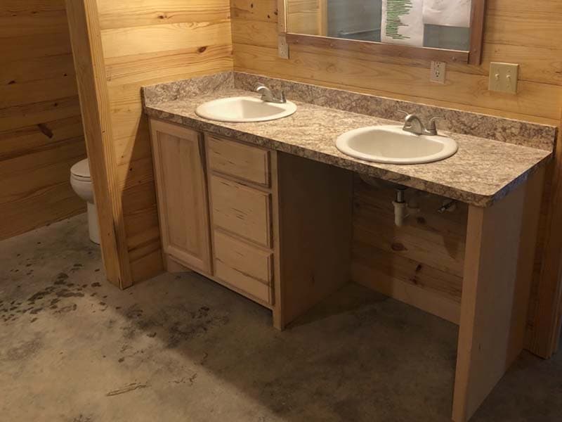 bathroom vanity with cut out space and accessible sink after remodel by CorHome