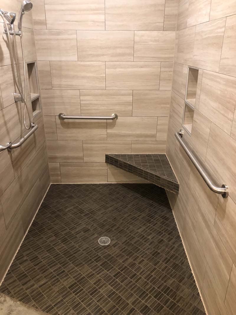 walk-in shower after remodel by CorHome