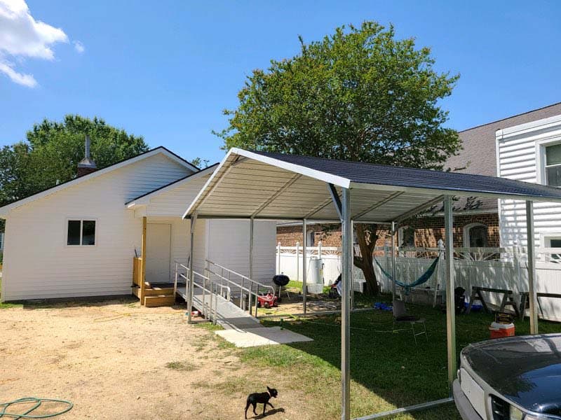 resided home with newly built covered port and wheelchair accessible ramp