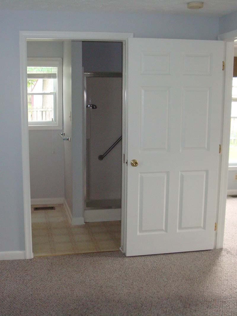 doorway to a bathroom